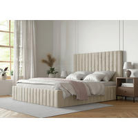 POLSTERBETT Bettkasten, Lattenrost 160/200 cm  in Beige  - Beige/Schwarz, Design, Holz/Textil (160/200cm) - Boxxx