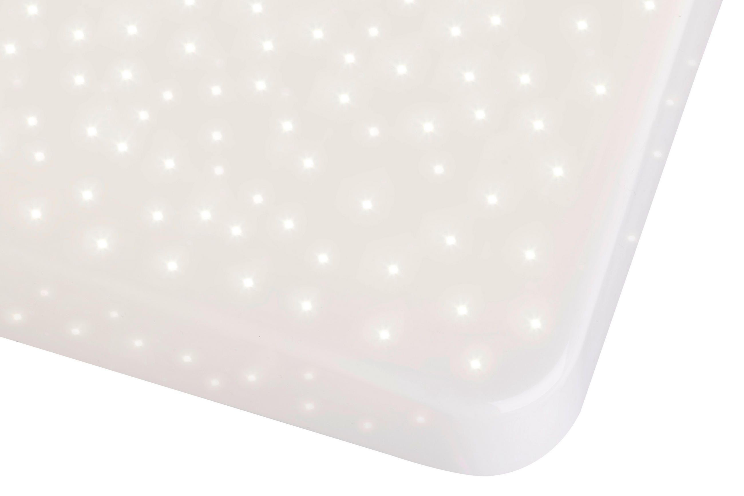 KOUPELNOVÉ STROPNÍ LED SVĚTLO, 37/37/7,5 cm - bílá, Konvenční, plast (37/37/7,5cm) - Celina