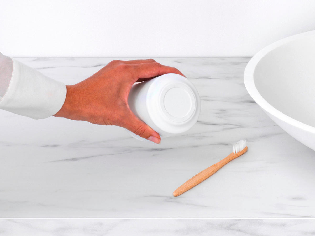 KUPAONSKA ČAŠA  bijela  metal, plastika  MINDSET  - bijela, Basics, metal/plastika (8.1/9.4/8.1cm) - Brabantia