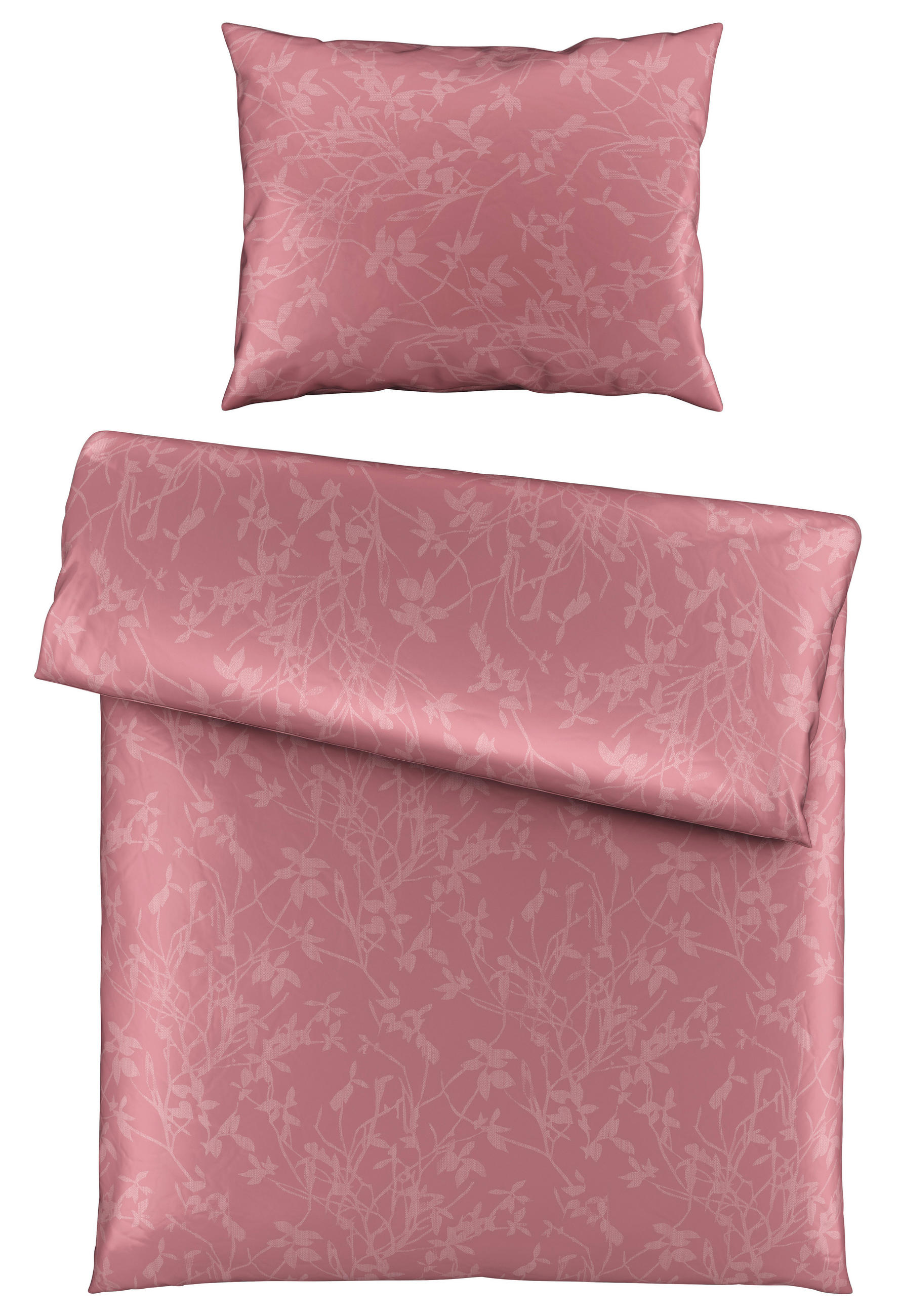 BETTWÄSCHESET Satin 160/210 cm  65 cm/100 cm  - Mauve, Textil (160/210cm) - Esposa