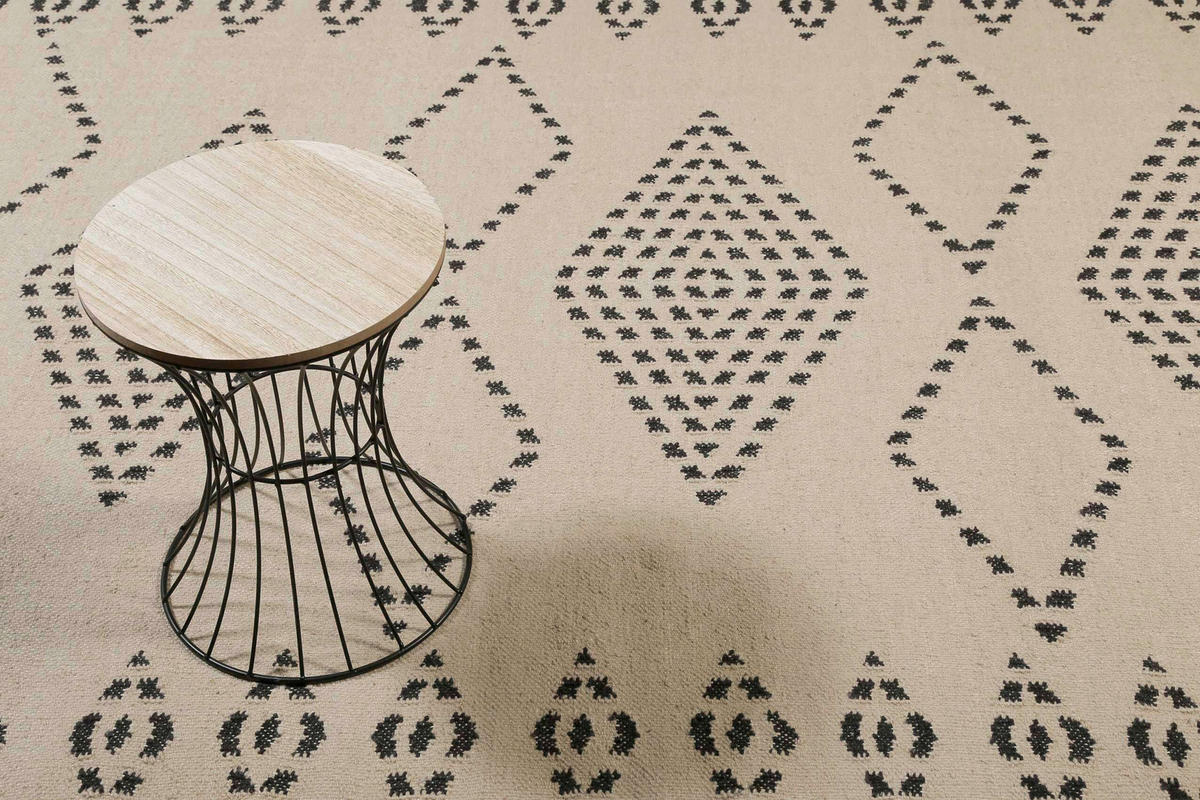 HANDWEBTEPPICH 80/150 cm Belmont Dunkelgrau, Beige rechteckig  - Dunkelgrau/Beige, Design, Textil (80/150cm)