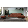 ECKSOFA in Webstoff Rostfarben  304/184 cm  - Rostfarben, Design, Textil/Metall (304/184cm) - Dieter Knoll