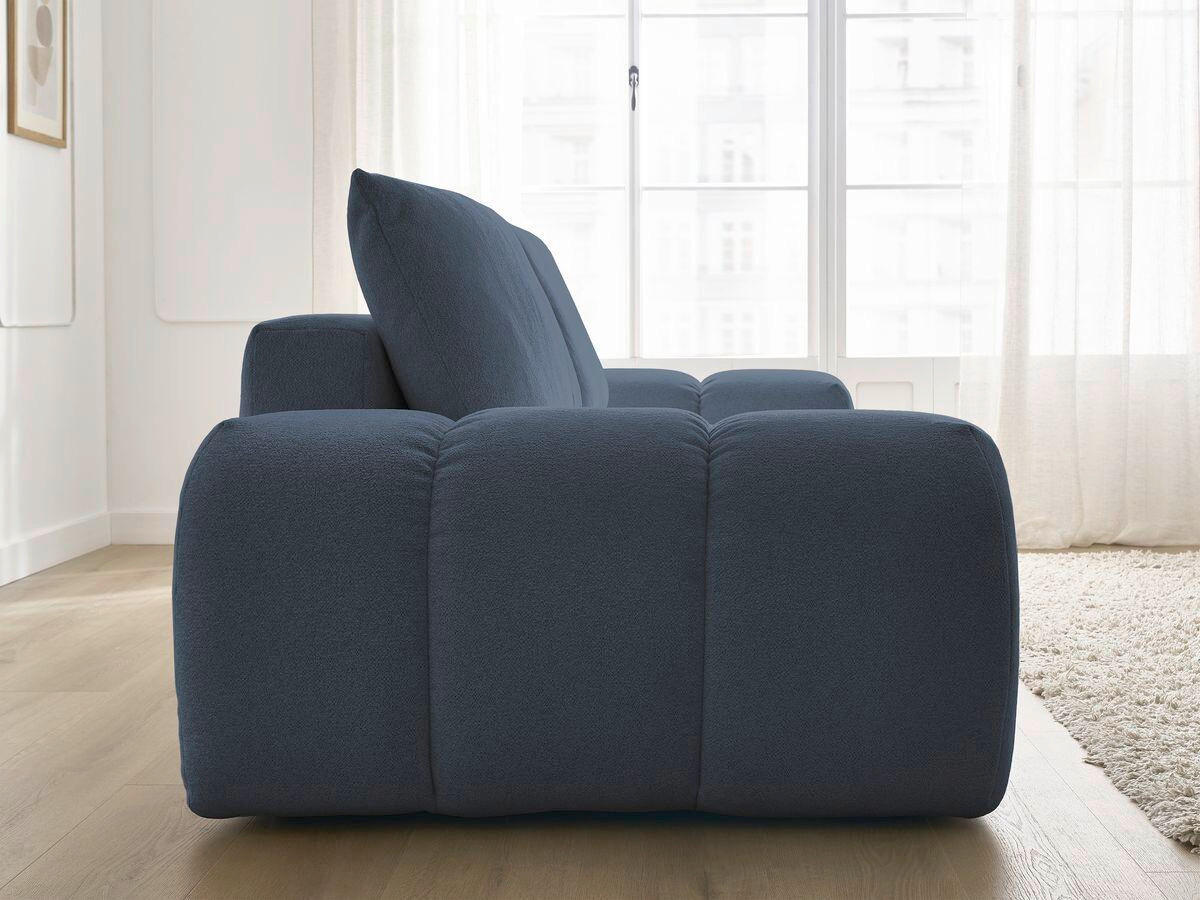 SCHLAFSOFA Flachgewebe Dunkelblau  - Schwarz/Dunkelblau, MODERN, Kunststoff/Textil (278/115/90cm)