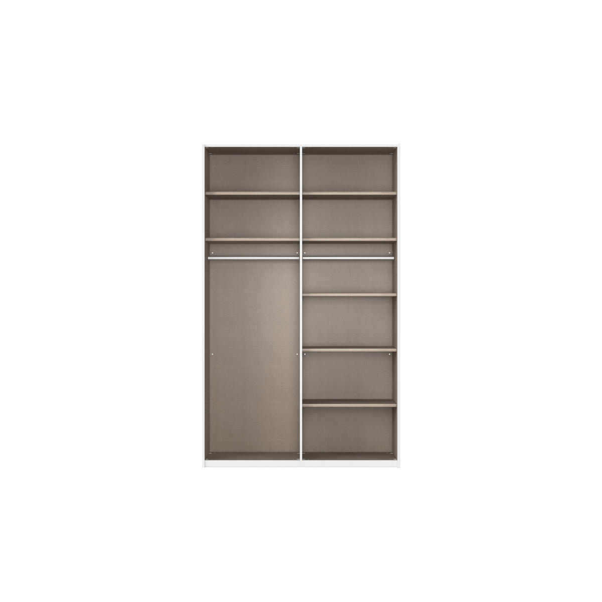 SCHWEBETÜRENSCHRANK 137/223/68 cm 2-türig Weiß, Eiche Artisan  - Eichefarben/Weiß, Design, Glas/Holzwerkstoff (137/223/68cm) - Xora