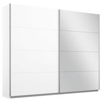 SCHWEBETÜRENSCHRANK 226/230/62 cm 2-türig Weiß  - Alufarben/Weiß, MODERN, Holzwerkstoff/Metall (226/230/62cm) - Rauch Möbel