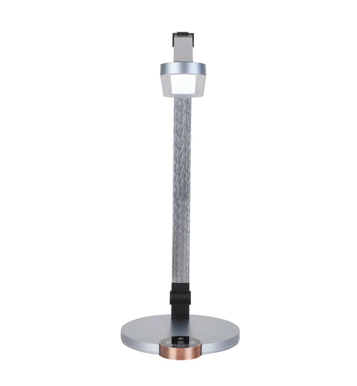 LED ÍRÓASZTALI LÁMPA - krómszínű/fekete, Basics, műanyag/fém (76cm) - Novel
