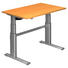 SCHREIBTISCH - Silberfarben/Buchefarben, Design, Holzwerkstoff/Metall (120/66-130/80cm) SCHREIBTISCH - Silberfarben/Buchefarben, Design, Holzwerkstoff/Metall (120/66-130/80cm)