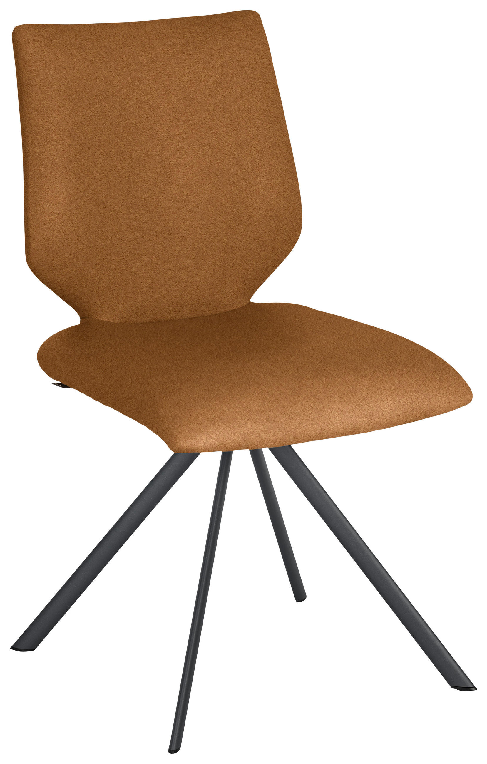 STUHL  Lederauswahl, Stoffauswahl, Typenauswahl Mikrofaser  - Anthrazit/Senfgelb, Design, Textil/Metall (50/92/63cm) - Venjakob