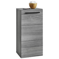 UNTERSCHRANK 34/72/30 cm   - Silberfarben/Schwarz, MODERN, Holzwerkstoff/Kunststoff (34/72/30cm) - MID.YOU