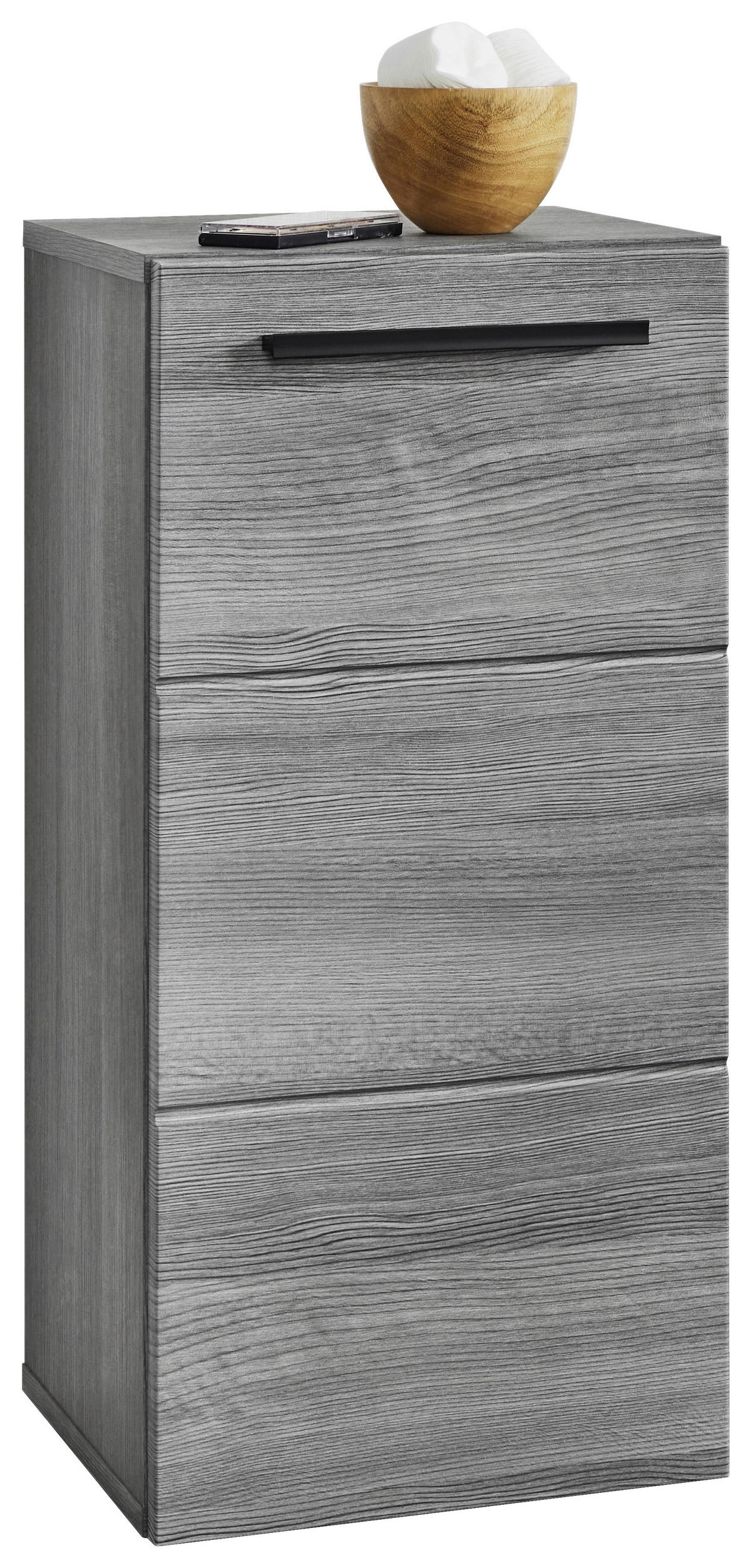 UNTERSCHRANK 34/72/30 cm   - Silberfarben/Schwarz, MODERN, Holzwerkstoff/Kunststoff (34/72/30cm) - MID.YOU