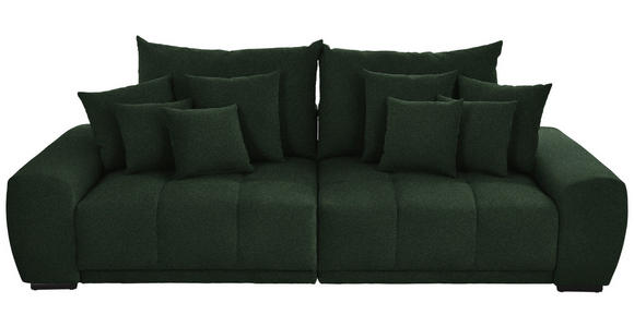 BIGSOFA in Samt Dunkelgrün  - Dunkelgrün/Schwarz, KONVENTIONELL, Holz/Textil (280/67/120cm) - Carryhome