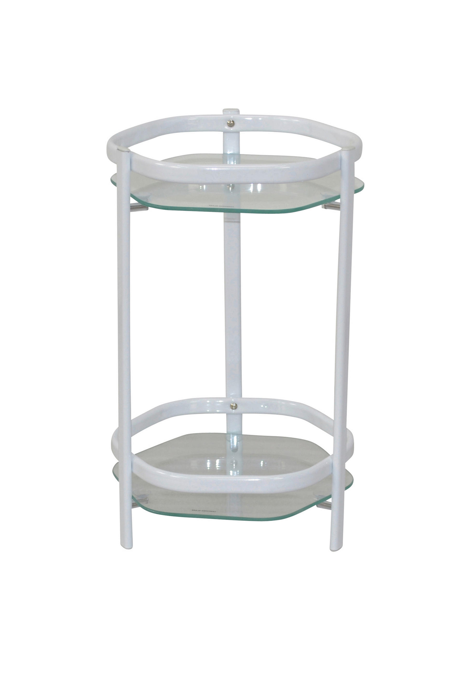 BLUMENTISCH Metall, Glas  - Weiß, Design, Glas/Metall (28/28/45cm) - Metzeler