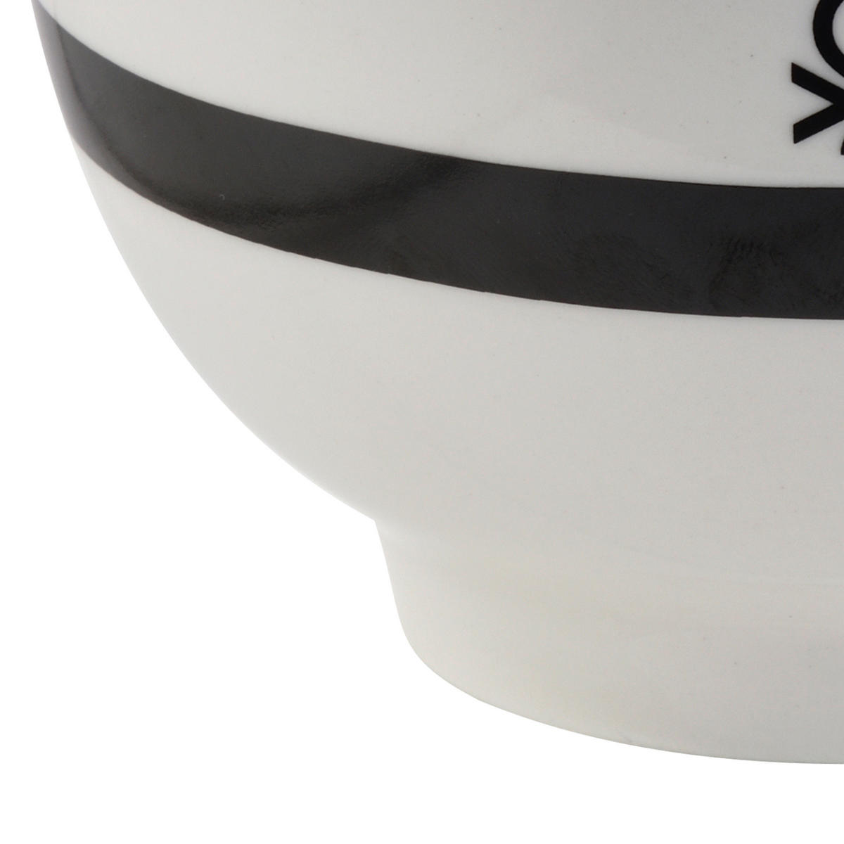 MÜSLISCHALENSET BENETTON 4-teilig  - Schwarz/Weiß, Basics, Keramik (15/14,7/19,2cm) - Benetton