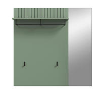 GARDEROBENPANEEL  in 106/106/27 cm  - Graugrün, Design, Holzwerkstoff (106/106/27cm) - MID.YOU