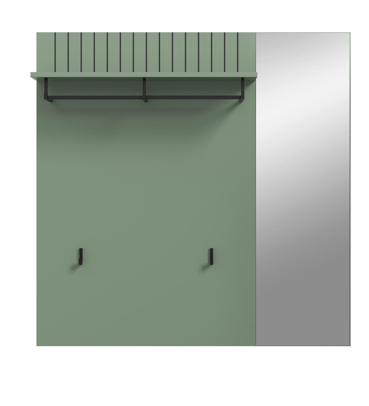 GARDEROBENPANEEL  in 106/106/27 cm  - Graugrün, Design, Holzwerkstoff (106/106/27cm) - MID.YOU