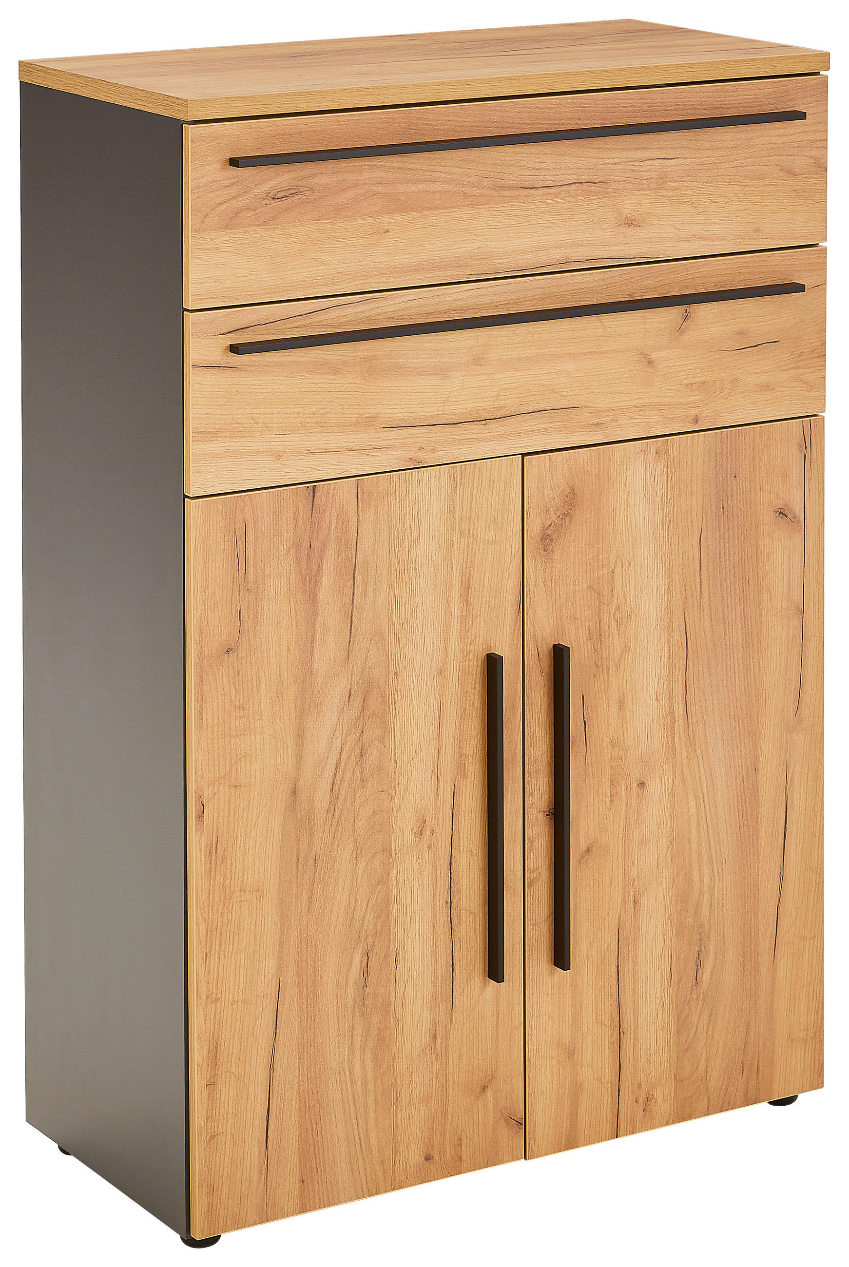 HIGHBOARD  in 80/120/40 cm  - Eichefarben/Schwarz, Modern, Holzwerkstoff/Kunststoff (80/120/40cm) - Novel