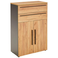HIGHBOARD  in 80/120/40 cm  - Eichefarben/Schwarz, Modern, Holzwerkstoff/Kunststoff (80/120/40cm) - Novel