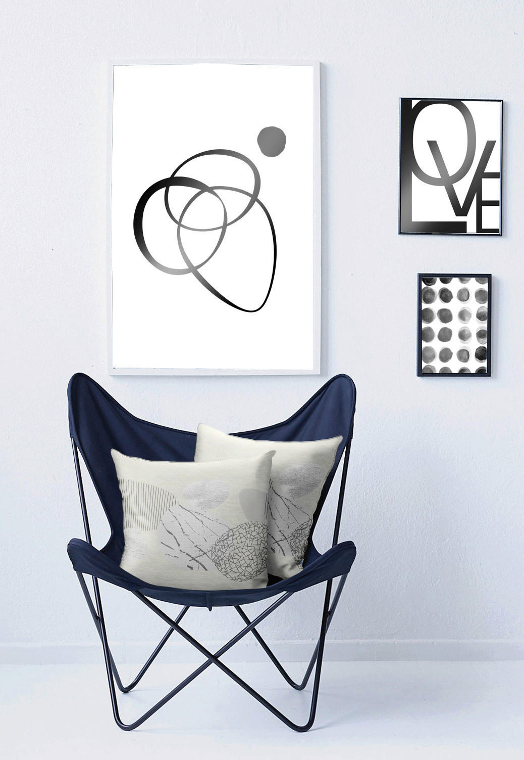 KISSENHÜLLE Loft Style  49/49 cm  - Naturfarben/Grau, Basics, Textil (49/49cm) - Ambiente