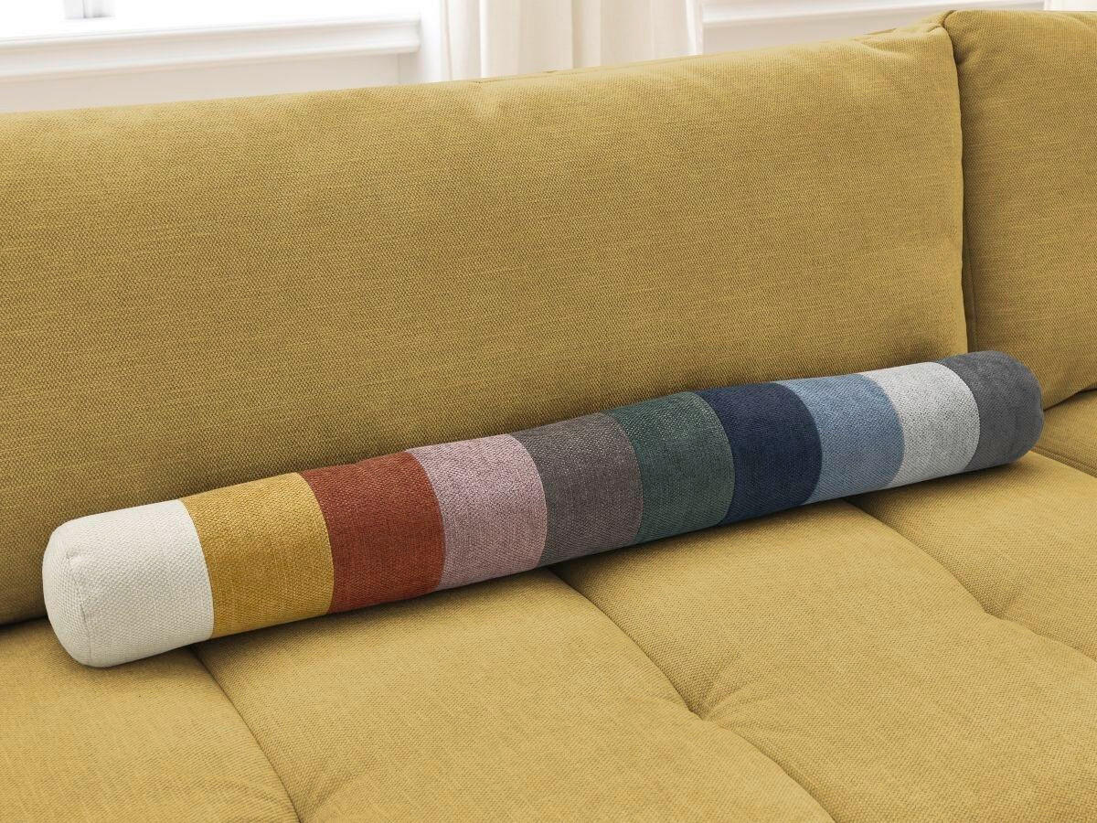 ECKSCHLAFSOFA FUJI Leinenoptik Gelb  inkl.  - Gelb/Schwarz, MODERN, Kunststoff/Textil (282/204cm)