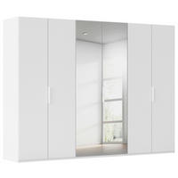 DREHTÜRENSCHRANK 301/235/61 cm,  in Weiß, 6 Tür(en)  - Weiß, Basics, Glas/Holzwerkstoff (301/235/61cm) - Novel
