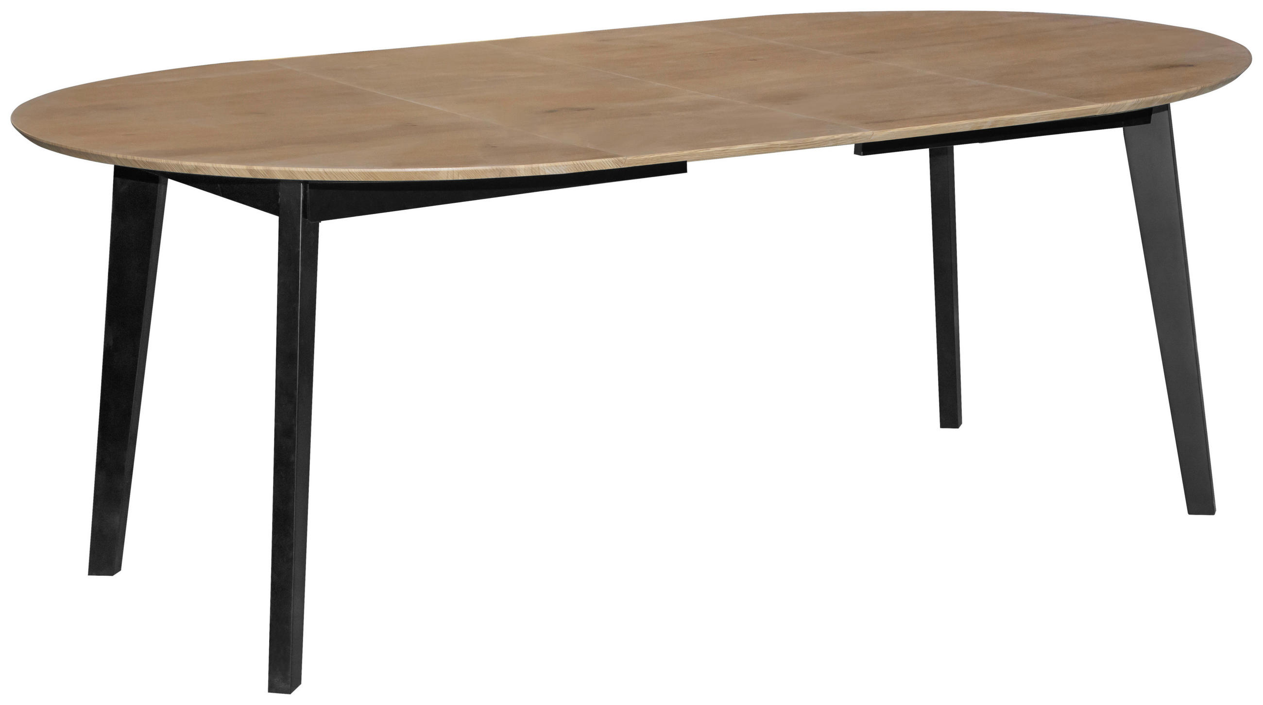 ESSTISCH in Holz, Holzwerkstoff  - Eichefarben/Schwarz, KONVENTIONELL, Holz/Holzwerkstoff (120-200/74/120cm) - MID.YOU