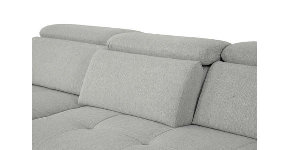 ECKSOFA in Webstoff Anthrazit  188/296 cm  - Anthrazit/Schwarz, Design, Textil/Metall (188/296cm) - Xora