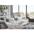 ECKSOFA inkl. Funktionen in Chenille Blau, Grau  - Blau/Schwarz, KONVENTIONELL, Textil/Metall (200/281cm) - Carryhome