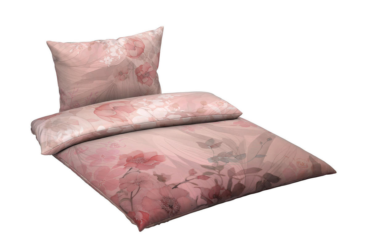 Lenjerie De Pat 220/200 cm  - roz deschis, Konventionell, textil (220/200cm) - Novel