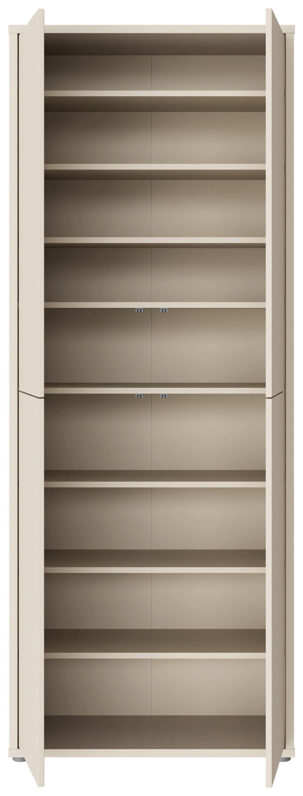 SCHUHSCHRANK Sandfarben  - Sandfarben/Grau, MODERN, Holzwerkstoff/Kunststoff (74,5/191,9/34,9cm) - Xora