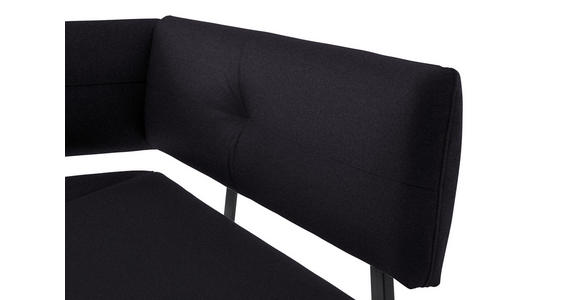 ECKBANK 205/165 cm in Anthrazit, Schwarz - Anthrazit/Schwarz, MODERN, Textil/Metall (205/165cm) - Cantus