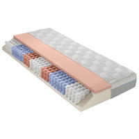 GEL-TASCHENFEDERKERNMATRATZE 90/200 cm H2 = mittel  - Weiss, Basics, Textil (90/200cm) - Dieter Knoll