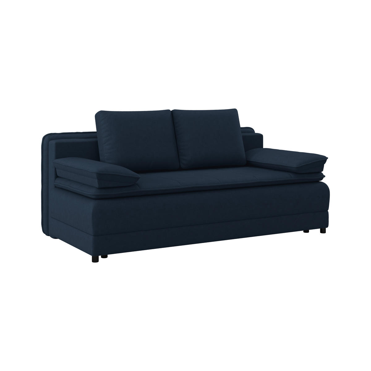 SCHLAFSOFA in Webstoff Dunkelblau  - Schwarz/Dunkelblau, Modern, Kunststoff/Textil (202/73-92/105cm) - MID.YOU