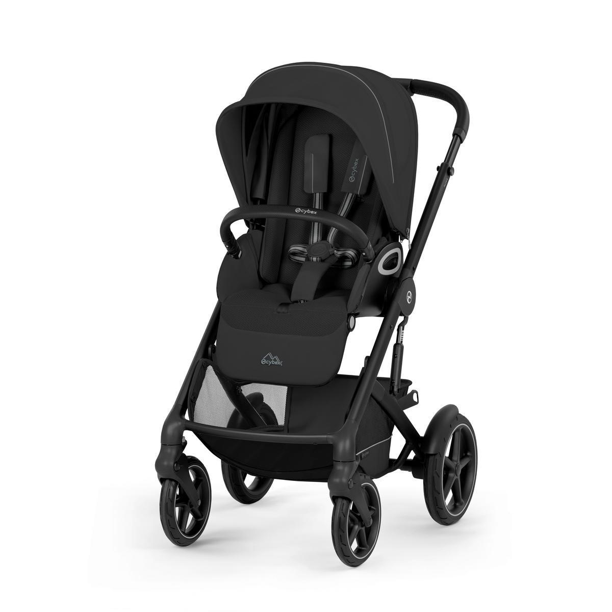 KINDERWAGEN Talos S BLK inkl. Fold-Carrycot  - Schwarz, Basics, Textil/Metall (93/60/115cm) - cybex GOLD