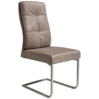 STOLICA NA SANKAMA  svetlobraon       - boja nerđajućeg čelika/svetlobraon, Konvencionalno, metal/tekstil (45/61/99cm) - Livetastic