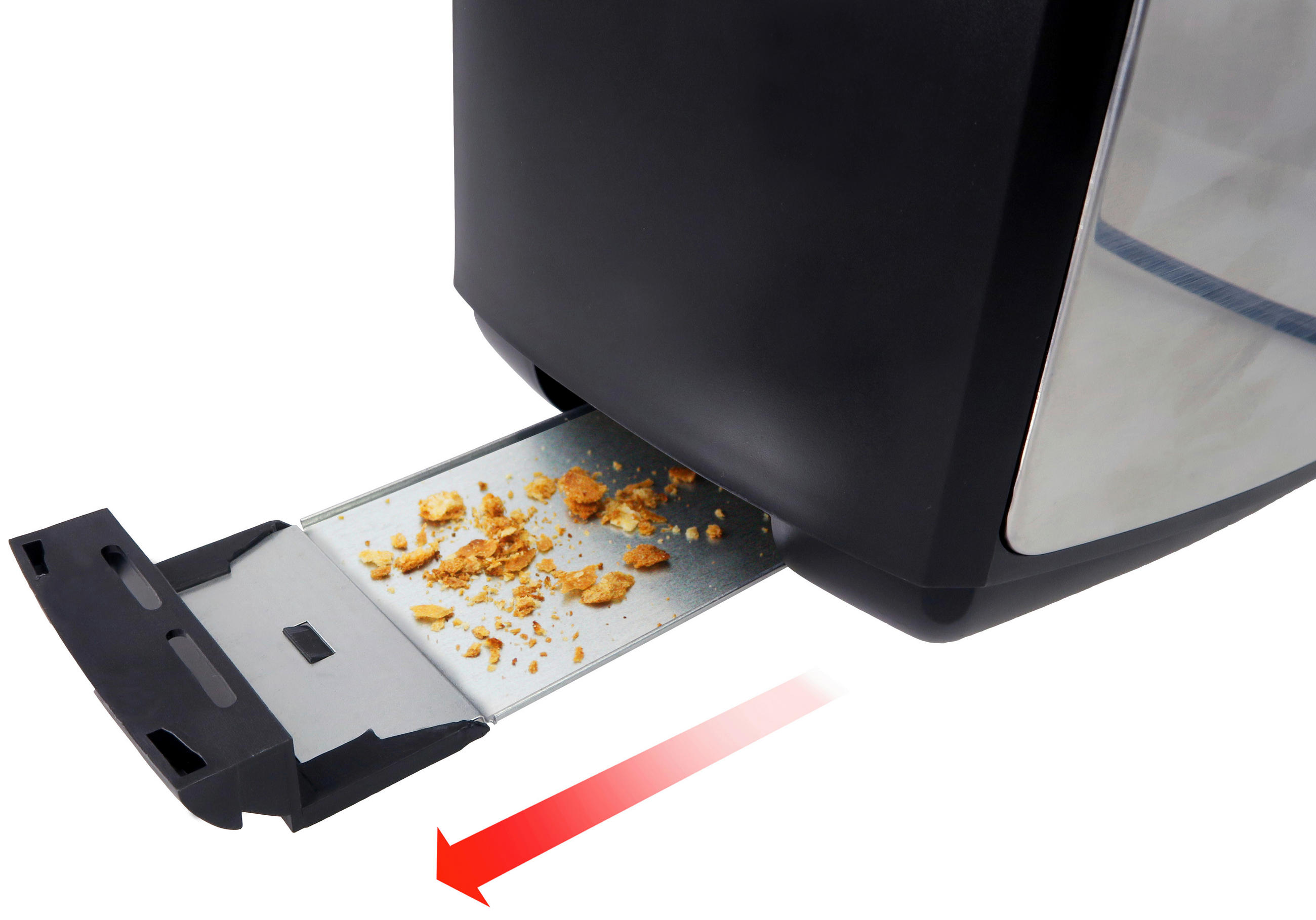 Thumbnail - Trisa Electronics Toaster, Schwarz, Kunststoff, 17x19.4x28.5 cm, RoHS, Fsc, Reach, Krümelschublade, Auftaufunktion, Aufw...