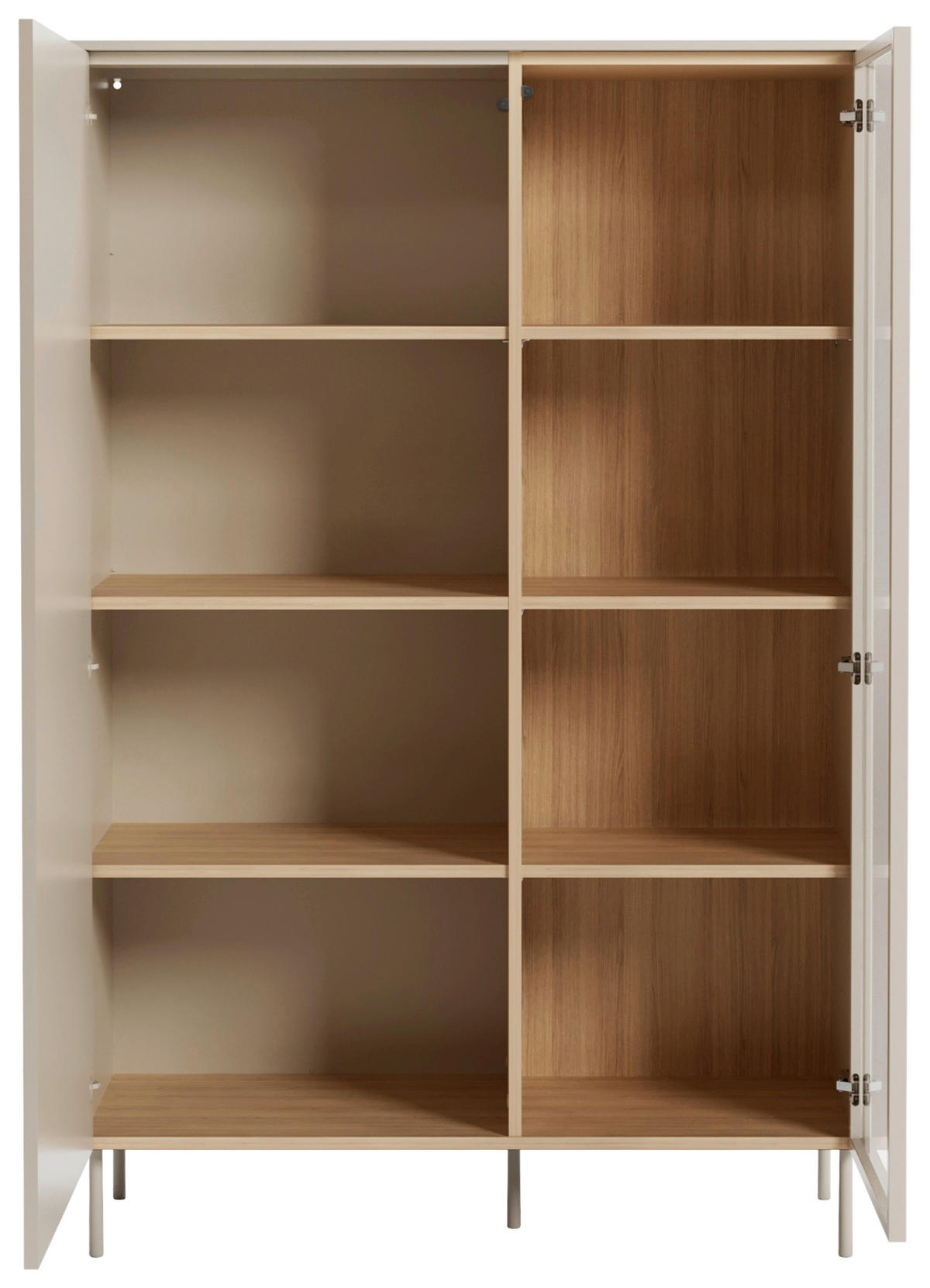 HIGHBOARD 102/156/41 cm Eichefarben, Kaschmir  102/156/41 cm  - Kaschmir/Eichefarben, MODERN, Glas/Holzwerkstoff (102/156/41cm) - Carryhome