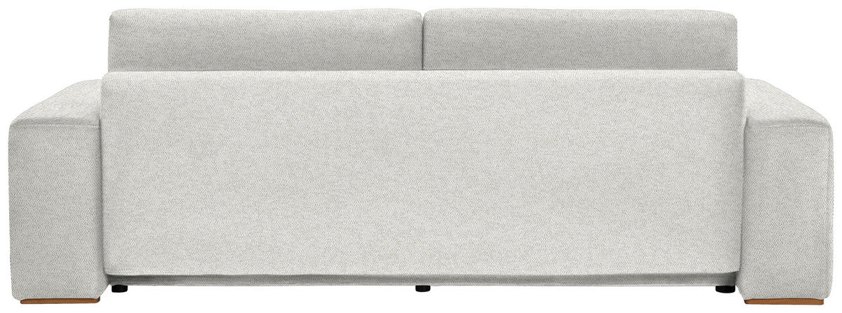SCHLAFSOFA in Flachgewebe Beige  - Beige/Buchefarben, Konventionell, Holz/Kunststoff (255/86/123cm) - Livetastic