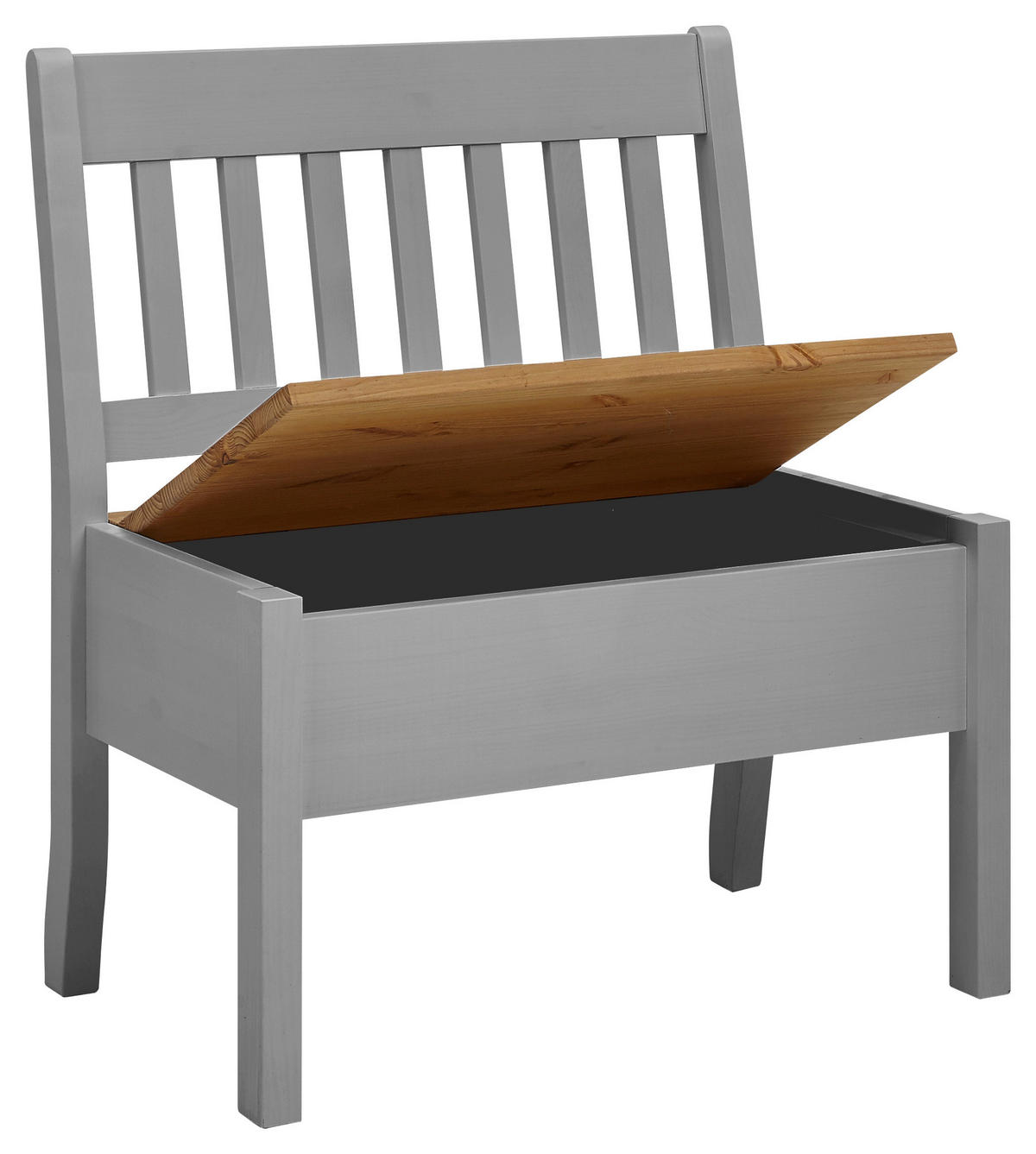 SITZBANK 83/93/58 cm Laugenfarbig, Grau Kiefer massiv  - Laugenfarbig/Grau, ROMANTIK / LANDHAUS, Holz (83/93/58cm) - Boxxx