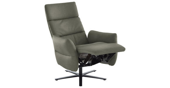 RELAXSESSEL in Leder Grau  - Schwarz/Grau, Design, Leder/Metall (82/119/85cm) - Dieter Knoll