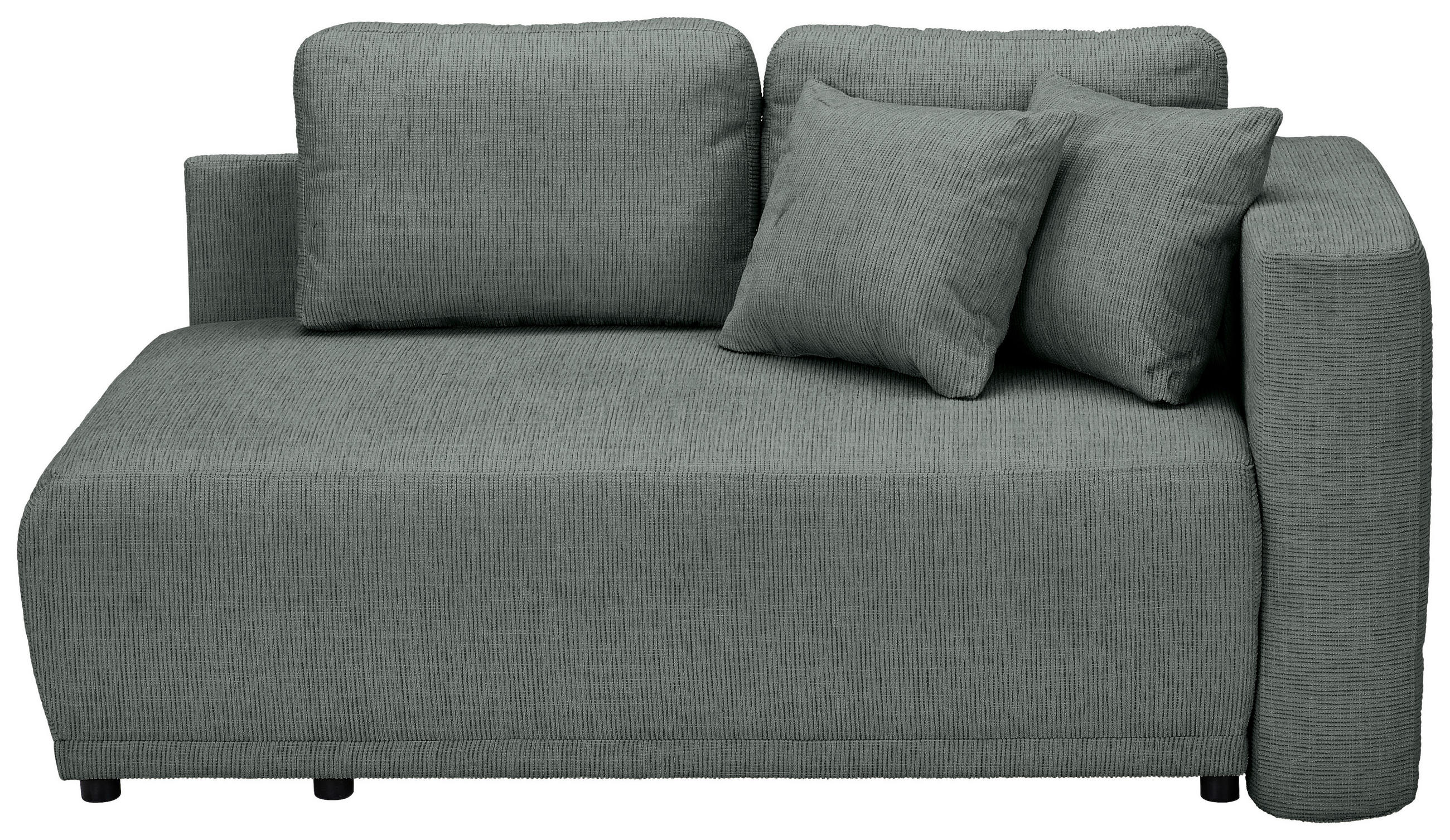 CHAISELONGUE Chenille Grau  - Schwarz/Grau, Konventionell, Kunststoff/Textil (171/73/93cm) - MID.YOU