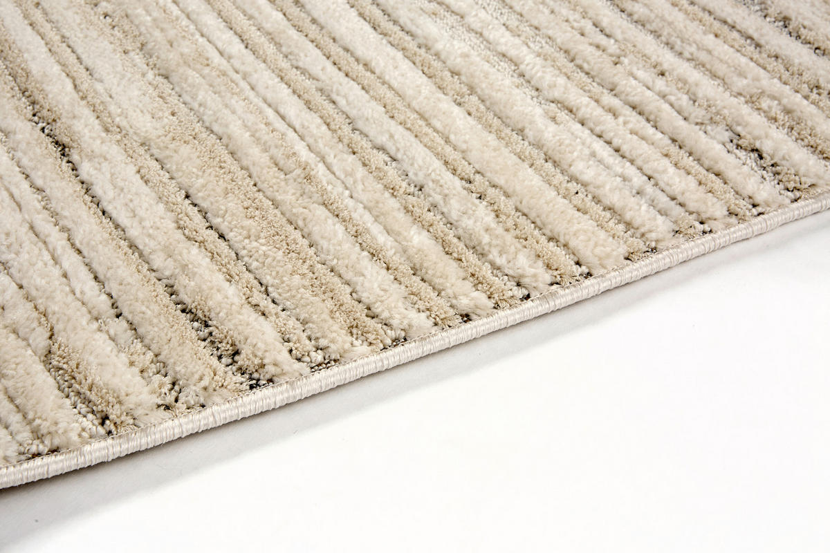 WEBTEPPICH 133/190 cm Lou Creme, Grau rechteckig  - Creme/Grau, Basics, Kunststoff/Textil (133/190cm) - Astra