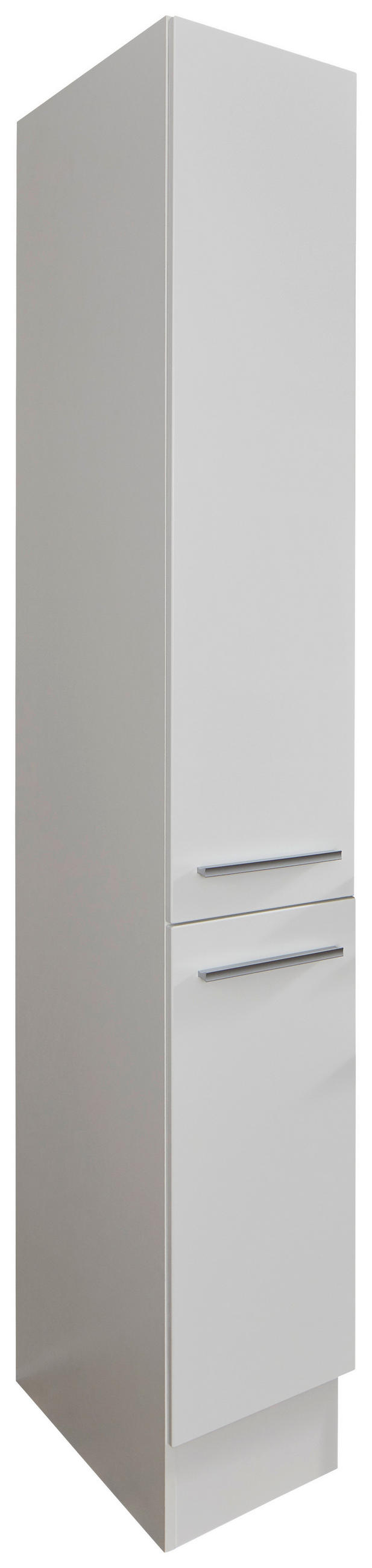 APOTHEKERSCHRANK 30/211/57 cm  in Weiß, Weiß Hochglanz  - Weiß Hochglanz/Silberfarben, LIFESTYLE, Holzwerkstoff/Kunststoff (30/211/57cm) - MID.YOU