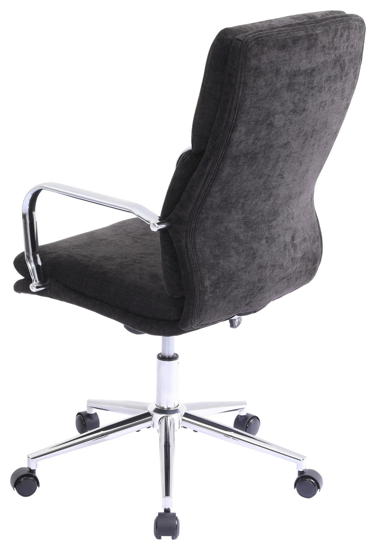 FORGÓSZÉK  zsenília fekete  - krómszínű/fekete, Modern, műanyag/textil (56/100-110/65,5cm) - Livetastic