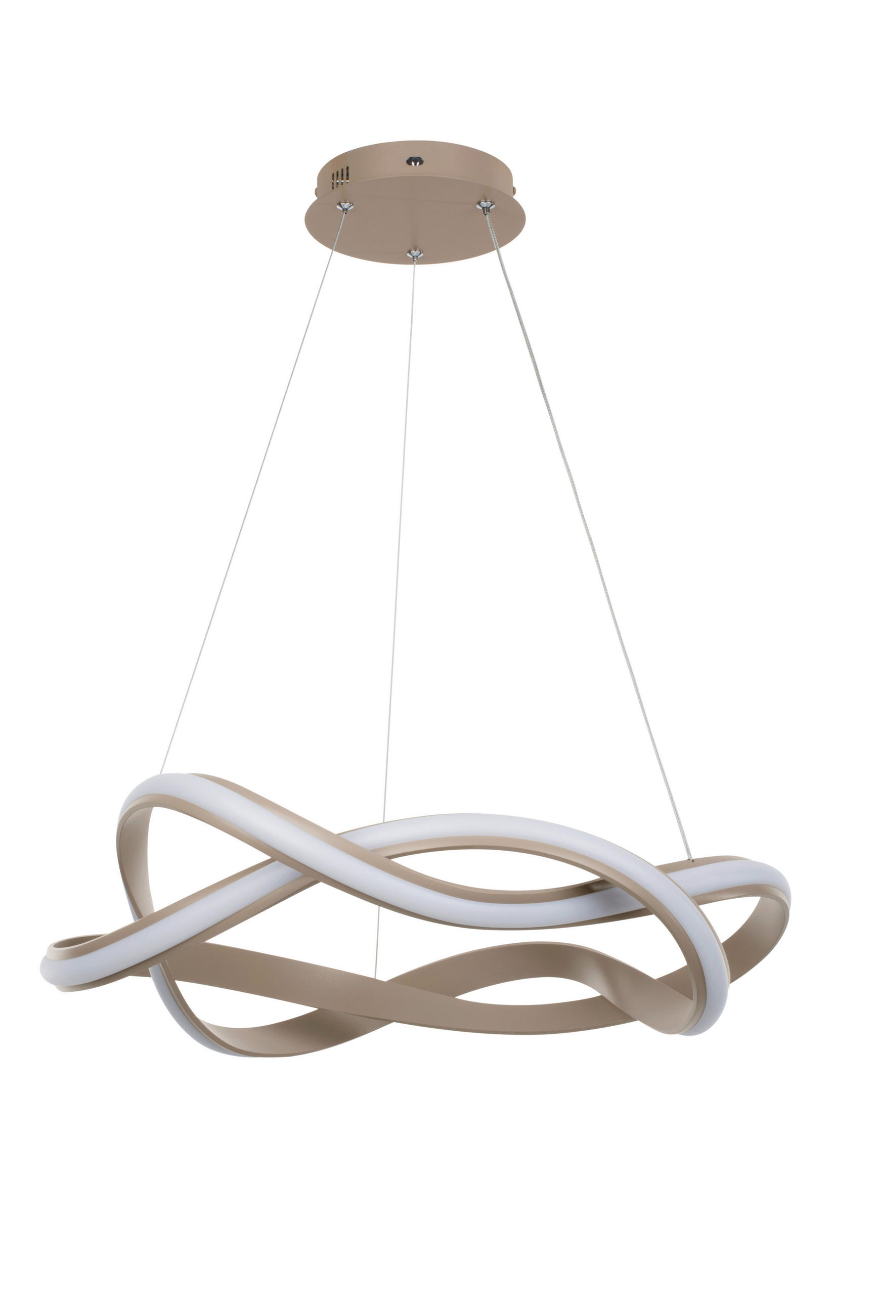 LED-HÄNGELEUCHTE 55/150 cm  - Cappuccino, Design, Kunststoff/Metall (55/150cm) - Novel