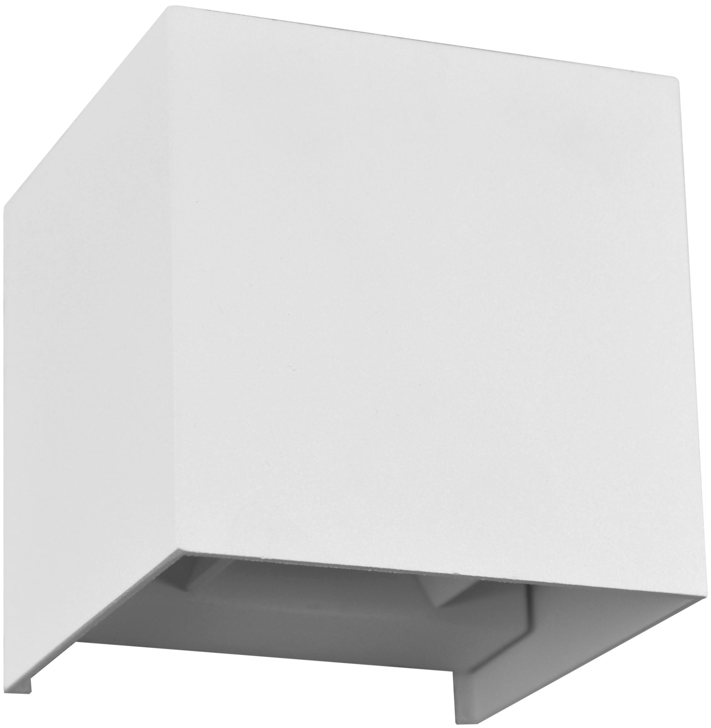 AUßENWANDLEUCHTE Qube 11,2/11,2/11,2 cm   - Weiß, Design, Metall (11,2/11,2/11,2cm)