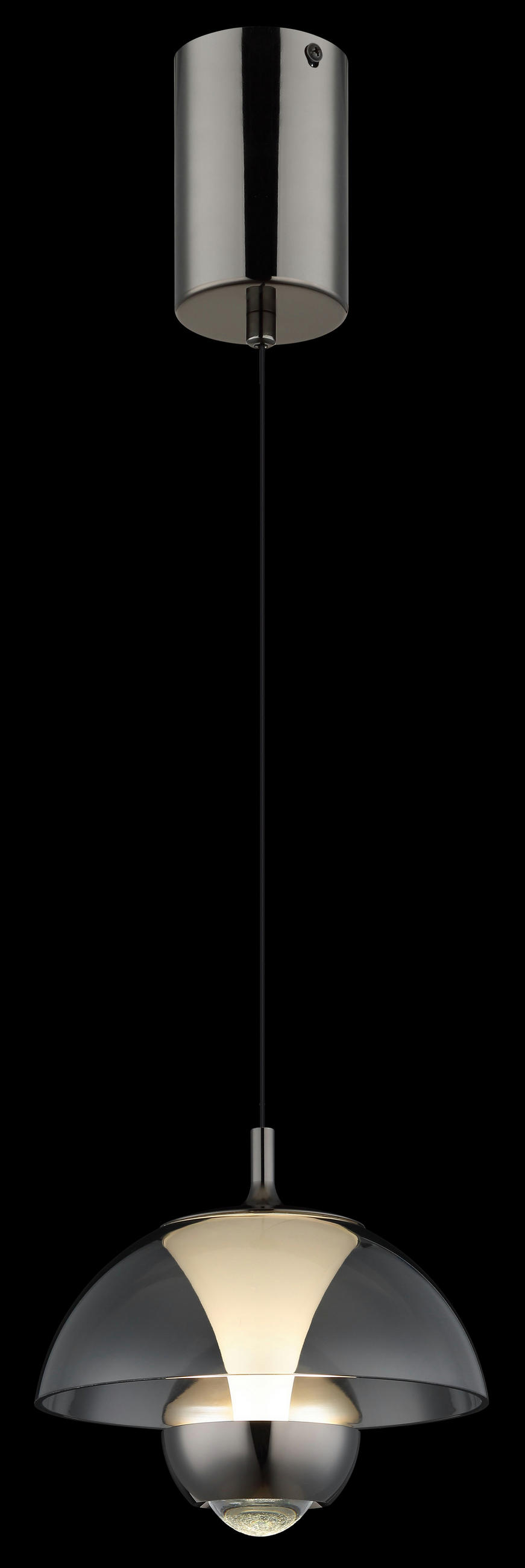 VISEČA LED-SVETILKA   /550 lm/2700/4500 K/230 V/ - opal/črni krom, Design, kovina/umetna masa (18/180cm)