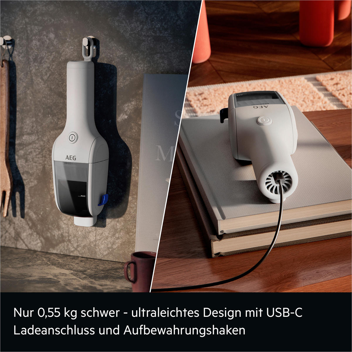 AKKU-HANDSTAUBSAUGER  - Weiß, Basics, Kunststoff (29,4/8,9/6,9cm) - AEG