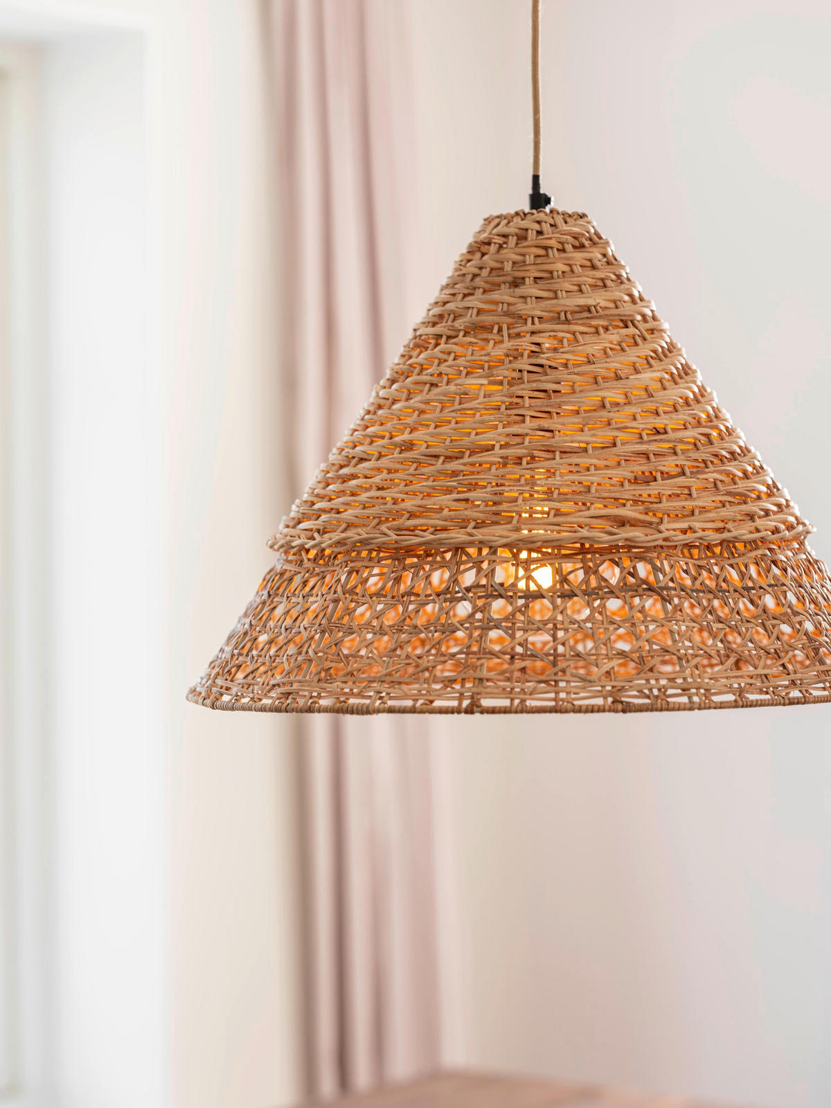 HÄNGLAMPA PR Home Pune 50/42,5 cm  - naturfärgad, Natur, naturmaterial (50/42,5cm)