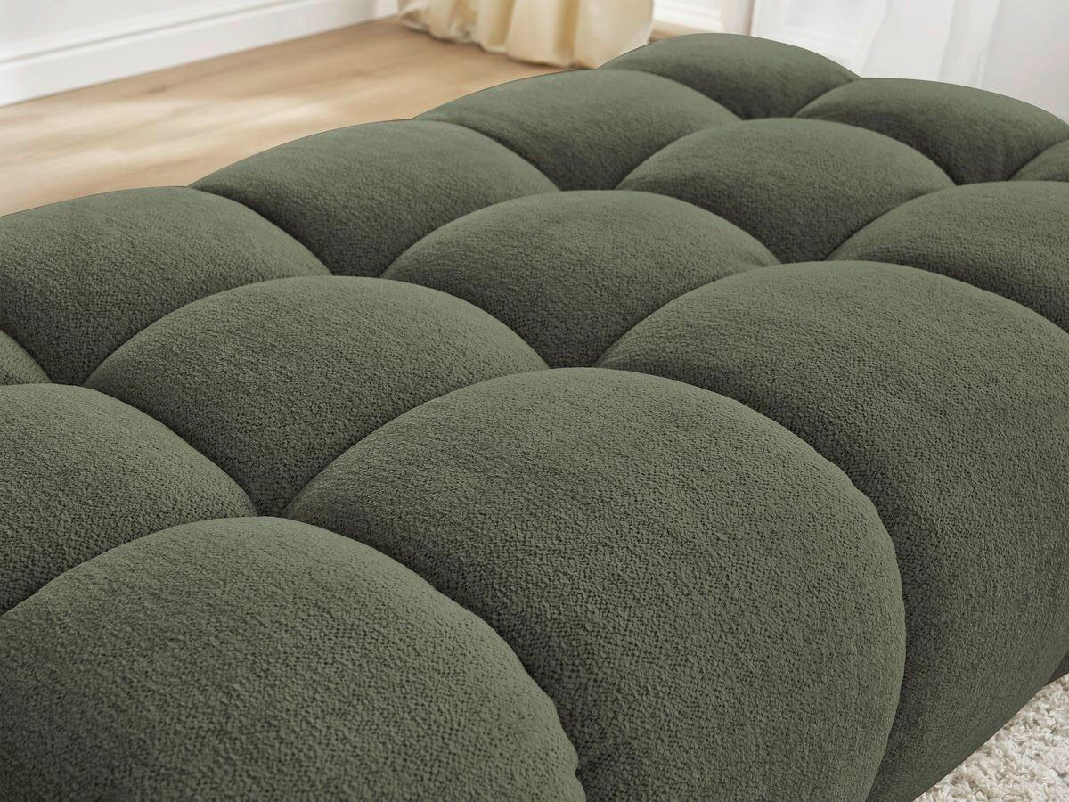 HOCKER EVEREST Flachgewebe Grün  - Schwarz/Grün, MODERN, Kunststoff/Textil (166/100/40cm)