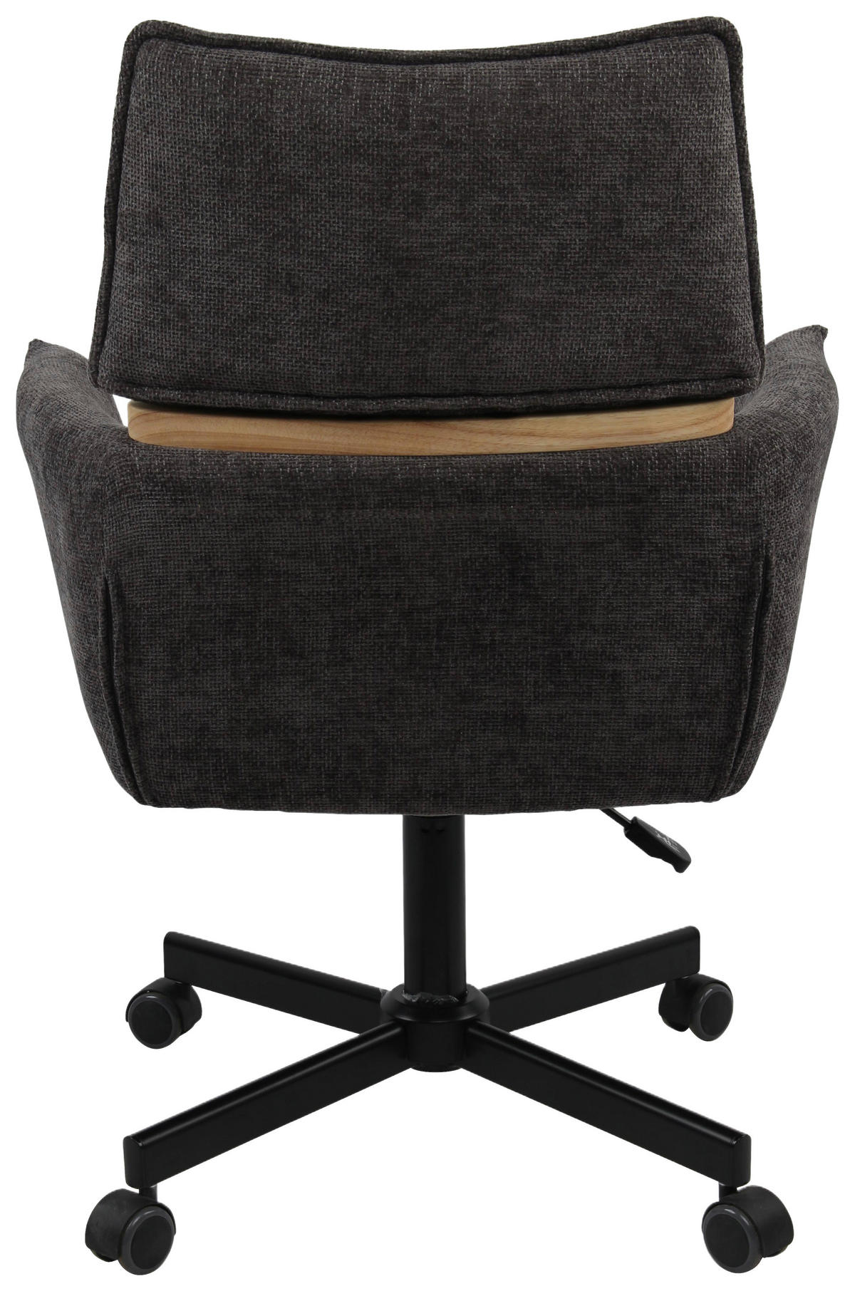 CHEFSESSEL Webstoff Dunkelgrau  - Dunkelgrau/Schwarz, MODERN, Holz/Textil (62/86/56cm) - MID.YOU